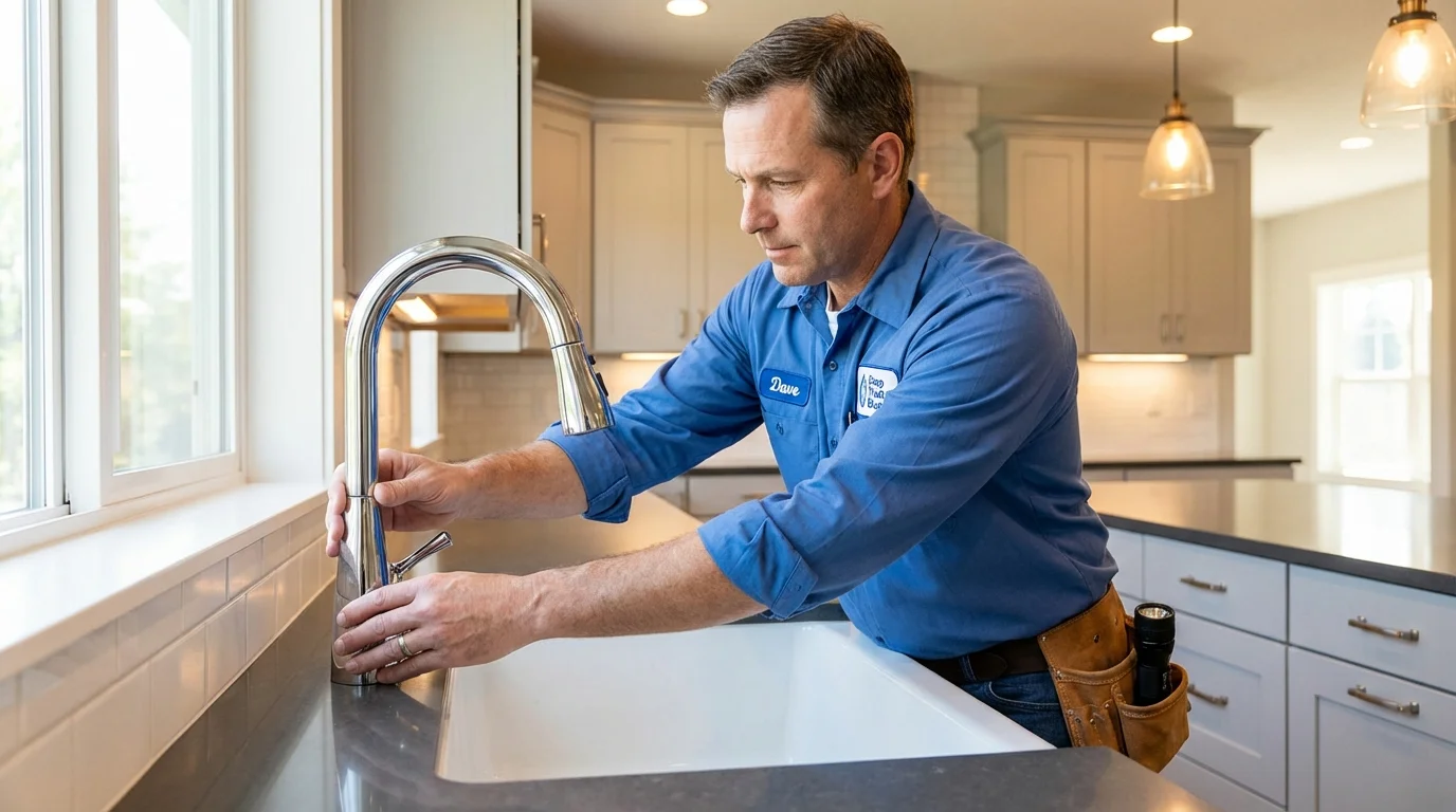 Kitchen faucet installation by Johns Plumbing LLC in Timpson